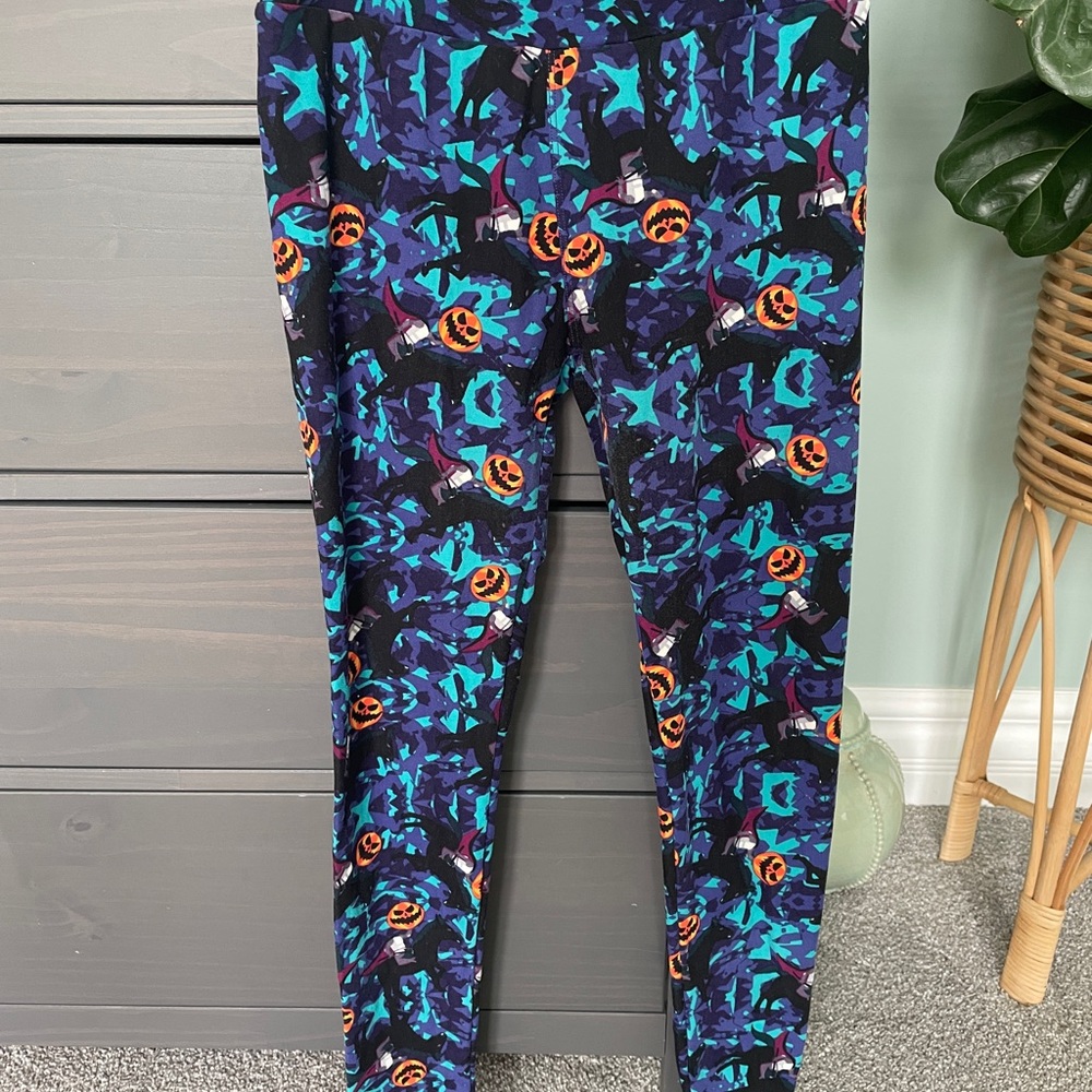 LuLaRoe Headless Horseman Design One Size Halloween Leggings